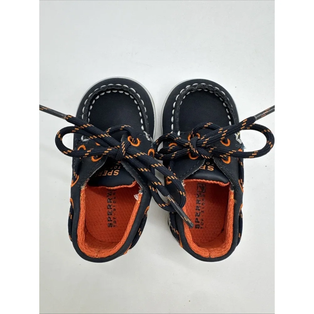 Sperry Infant Top Sider Boat‎ Shoes Blue Leather 2 M